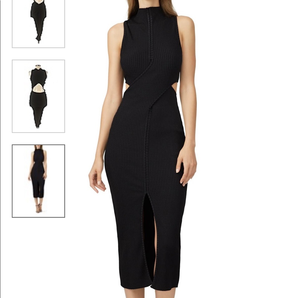 Bec & Bridge dark instinct ribbed cut out dress size 6